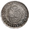 Image 2 : Cuzco, Peru, 8 reales, 1833 BoAr, NGC AU 58.