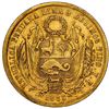 Image 2 : Lima, Peru, gold 20 soles, 1869/3 YB, NGC AU 55.