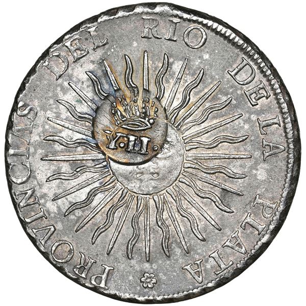 Philippines (under Spain), 8 reales, Isabel II, crowned "Y.II" countermark (Type VI, 1834-37) on an 