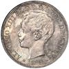 Image 1 : Puerto Rico (under Spain), 1 peso, Alfonso XIII, 1895 PG-V, PCGS MS63.
