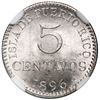 Image 2 : Puerto Rico (under Spain), 5 centavos, Alfonso XIII, 1896 PG-V, NGC MS 66 ("top pop").