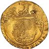 Image 2 : Segovia, Spain, gold 4 excelentes, Ferdinand-Isabel, mintmark at top, denomination Arabic 4 above K 