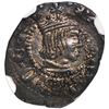 Image 1 : Gerona, Spain, billon dinero, Charles I (1516-56), right-facing bust, mintmark G above shield, NGC A