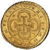 Image 2 : Seville, Spain, gold milled 8 escudos, Philip V, 1701 M, florets flanking fleece, 8-S-8-M in tressur