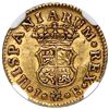 Image 2 : Madrid, Spain, gold bust 1/2 escudo, Ferdinand VI, 1754 JB, NGC AU 55.