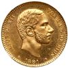 Image 1 : Madrid, Spain, gold 25 pesetas, Alfonso XII, 1881(81) MS-M, bust with beard, NGC MS 65.