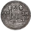 Image 1 : Caracas, Venezuela, 2 reales, Ferdinand VII, 1818 BS, F-7 flanking cross, lions and castles transpos