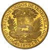 Image 2 : Venezuela (struck at the Paris Mint by Barre), gold essai (5 venezolanos), 1875 A, reeded edge, extr