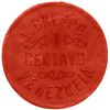 Image 2 : Venezuela, vulcanite (rubber) 1 centavo hacienda token of General Joaquin Crespo, 1889, very rare.