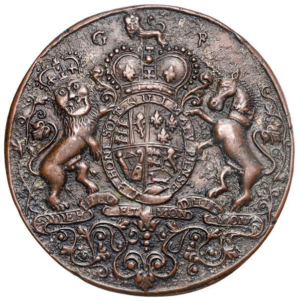 Great Britain, copper alloy Admiral Vernon medal, 1739, arms / Porto Bello, rare, ex-Adams.