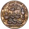 Image 2 : Great Britain, copper alloy Admiral Vernon medal, 1739, Vernon with ship and cannon / Porto Bello, e