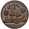 Image 2 : Great Britain, copper alloy Admiral Vernon medal, 1739, Vernon with ship and cannon / Porto Bello, e