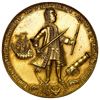 Image 1 : Great Britain, heavily gold-plated copper alloy Admiral Vernon medal, 1739, Vernon with ship and can