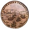 Image 2 : Great Britain, medium-sized copper alloy Admiral Vernon medal, 1741, Vernon / Cartagena, ex-Adams, e