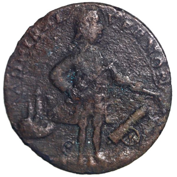 Great Britain, uniface copper alloy Admiral Vernon medal (button), (ca. 1739), Vernon with ship and