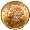 Image 1 : USA (Philadelphia mint), gold $20 Coronet Liberty double eagle, 1904, NGC MS 64, with green CAC stic