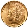 Image 1 : USA (Philadelphia mint), gold $10 Indian Head eagle, 1932, NGC MS 63, with green CAC sticker.