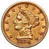 Image 1 : USA (Philadelphia mint), gold $2-1/2 Coronet Liberty quarter eagle, 1854.