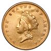 Image 1 : USA (Philadelphia mint), gold $1 Indian Princess, 1854, Type Two.