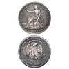 Image 1 : USA (San Francisco Mint), Seated Liberty silver trade dollar, 1877-S, crafted into a box dollar.