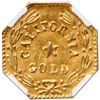 Image 2 : USA, octagonal California fractional gold token, dated 1860, Indian, wreath 4b, NGC MS 66.