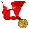 Image 1 : USA, small gilt bronze medal with original red ribbon, ca. 1869, George Washington / Lord's Prayer, 