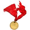 Image 2 : USA, small gilt bronze medal with original red ribbon, ca. 1869, George Washington / Lord's Prayer, 