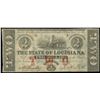 Image 1 : Baton Rouge, Louisiana, State of Louisiana, $2, 24-2-1862, low serial 97, printed on Bank of Texas r