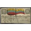 Image 1 : Medellin, Colombia, Correos Nacionales, certificacion con contenido, 50 centavos, 14-5-1876.