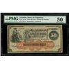 Image 1 : Sogamoso, Colombia, Banco de Sogamoso, 50 pesos remainder, 15-8-1882, series D, serial 0610, PMG AU 