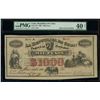 Image 1 : Cuba, Republica de Cuba, 1000 pesos, 6-9-1869, series A, serial 435, PMG XF 40 net / margin staining