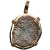 Image 2 : Potosi, Bolivia, cob 8 reales, Philip III, assayer not visible, Grade 4, ex-Atocha (1622), mounted i