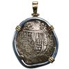 Image 2 : Mexico City, Mexico, cob 8 reales, Philip IV, assayer not visible (P), ex-Maravillas (1656), mounted
