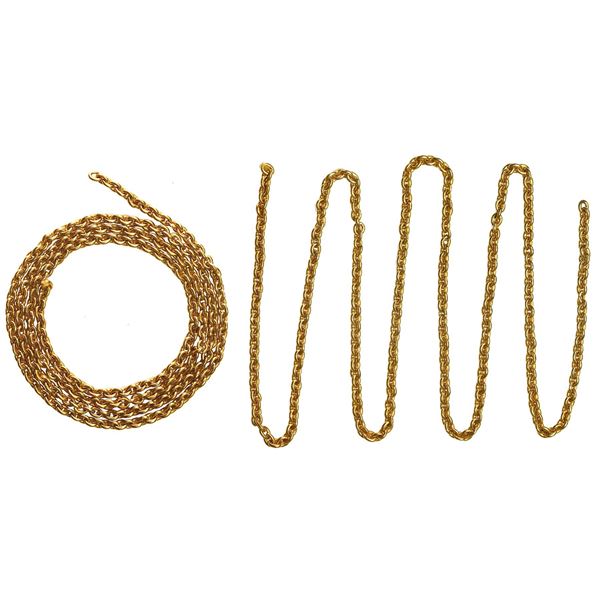 Atocha Gold chain, 297 links, 18.6 grams total, tested at 20.31K fine gold, ex-Atocha (1622).