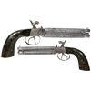Image 1 : European over-and-under double barrel percussion pistol, mid-1800s.