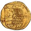 Image 1 : Toledo, Spain, gold cob 2 escudos, Phillip II, assayer M above mintmark T to left, NGC Clipped.