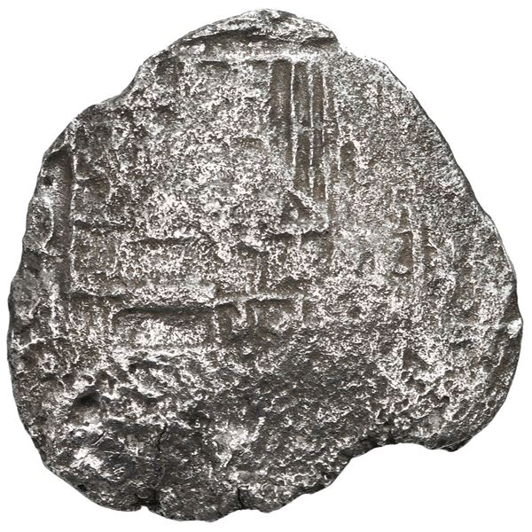 Potosi, Bolivia, cob 4 reales, Philip III, assayer Q, Grade 4.