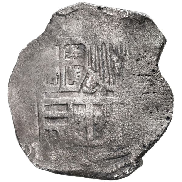 Mexico City, Mexico, cob 8 reales, Philip IV, assayer not visible.
