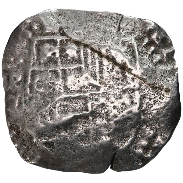 Potosi, Bolivia, cob 8 reales, 1649 (O/Z), king's name as PHELIPVS, with crown-alone countermark (ra