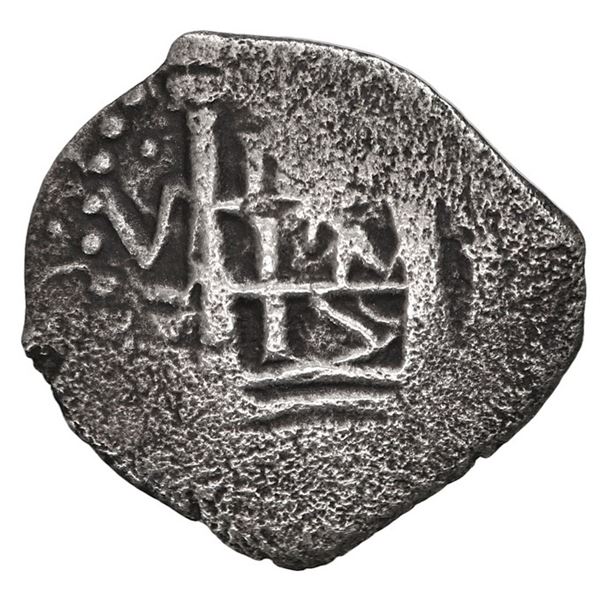 Lima, Peru, cob 1 real, 1659 V, "Star of Lima," date as "159."