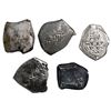 Image 1 : Lot of five Mexico City, Mexico, cob 4 reales, Philip V, assayers not visible.