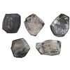 Image 2 : Lot of five Mexico City, Mexico, cob 4 reales, Philip V, assayers not visible.