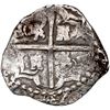 Image 2 : Potosi, Bolivia, cob 4 reales, Philip IV, assayer P (mid-1620s), quadrants of cross transposed.