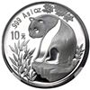 Image 3 : Lot of two China (People's Republic), silver 10 yuan (1 oz) Pandas, 1993, small and large date varie
