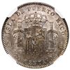 Image 2 : Puerto Rico, 20 centavos, Alfonso XIII, 1895 PG-V, NGC AU 55.