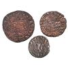 Image 1 : Burgos and Seville, Spain, denomination set of copper 1-2-4 maravedis, Ferdinand-Isabel, "crowned F"