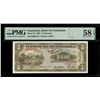 Image 1 : Guatemala, Banco de Guatemala, 1/2 quetzal, 22-1-1958, serial K600733, PMG Choice AU 58 EPQ.