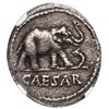 Image 1 : Roman Imperatorial, AR denarius, Julius Caesar, military mint traveling with Caesar, ca. 44 BC, NGC 