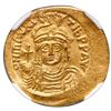 Image 1 : Byzantine Empire, AV solidus, Maurice Tiberius, 582-602 AD, Constantinople mint, NGC AU.