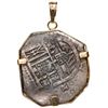 Image 2 : Seville, Spain, cob 8 reales, Philip IV, assayer R below mintmark S to left, mounted in 14K gold pen